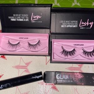 Glamnetic LIVIN and LUCKY lashes w/eyeliner